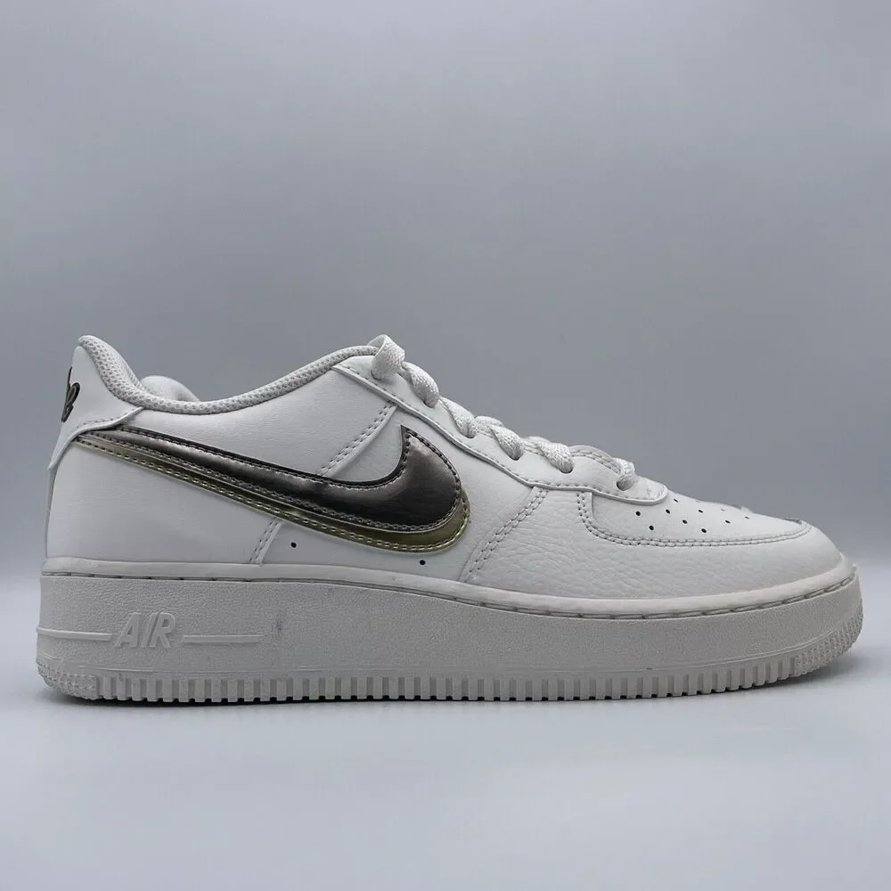 Nike Air Force 1 LV8 GS White Off Noir Kids Size 7Y / Women's 8.5 DH9595-001 NEW
